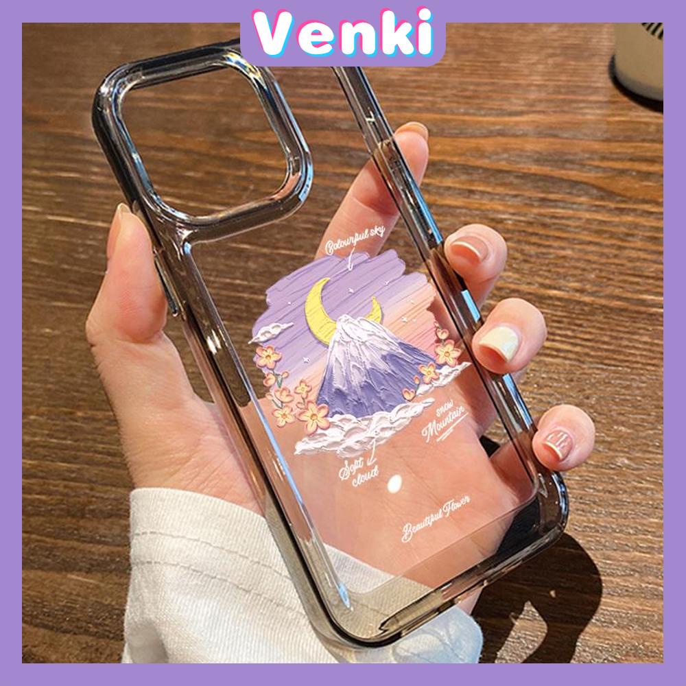 iPhone Case HD Acrylic High Quality Hard Case Metal Button Protection Camera Shockproof Painting Cloud And Mountain Compatible For iPhone 14 13 12 11 Pro Max XR XS Max