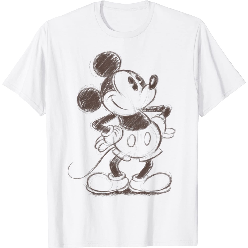 Baju Kaos Dewasa Mickey And Friends Mickey Mouse Sketch Pakaian Atasan Fashion Pria Wanita Cowok Lak