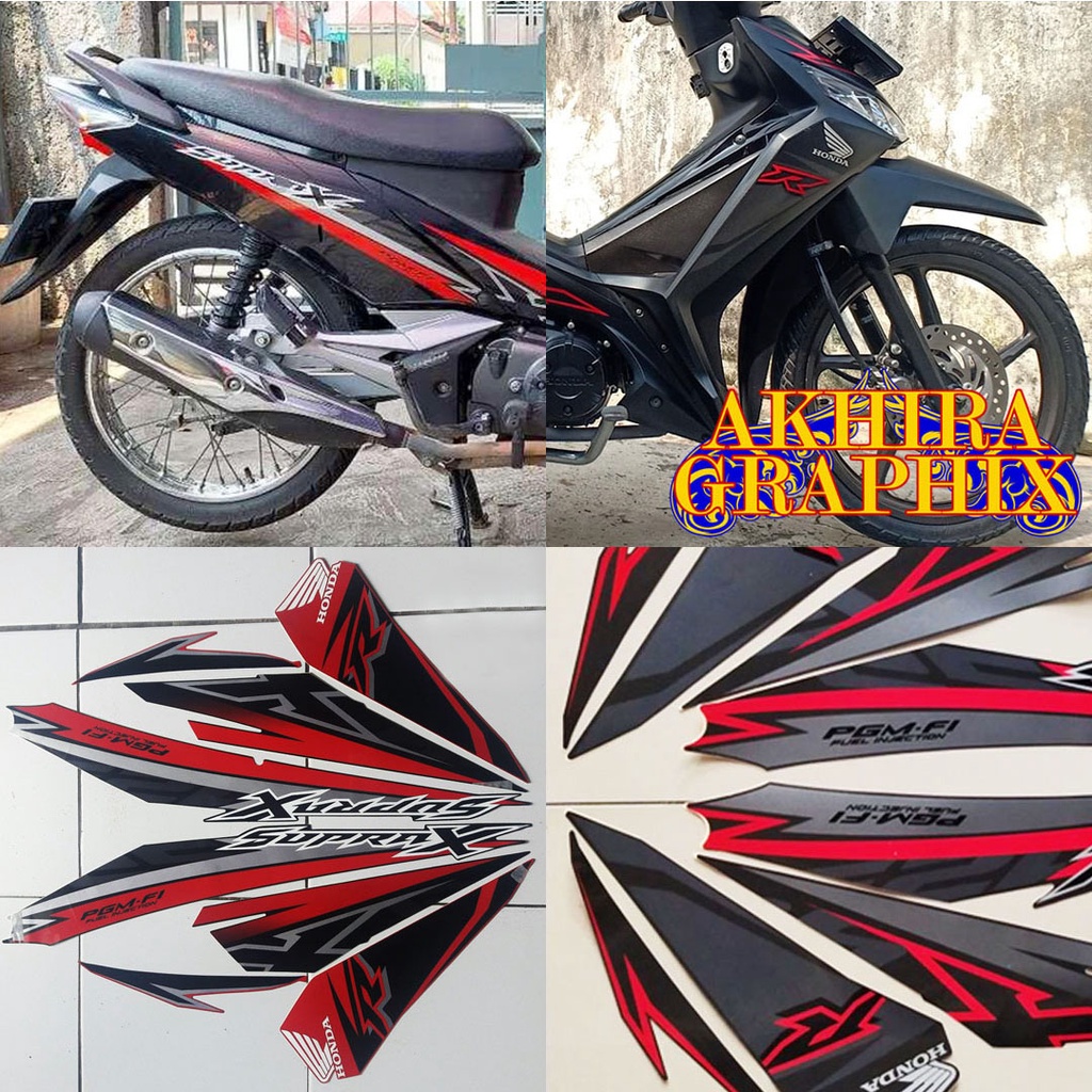 Stiker striping supra x 125 fi tahun 2018-2019
