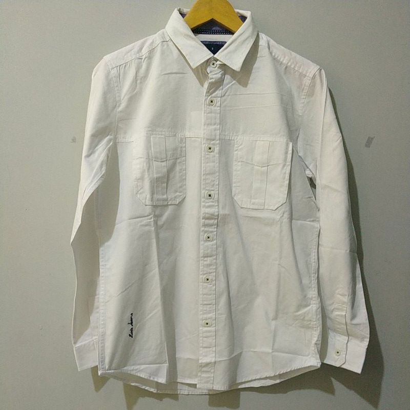 KLL304 OB KEMEJA LENGAN PANJANG SLIM FIT WARNA PUTIH LOIS ORIGINAL