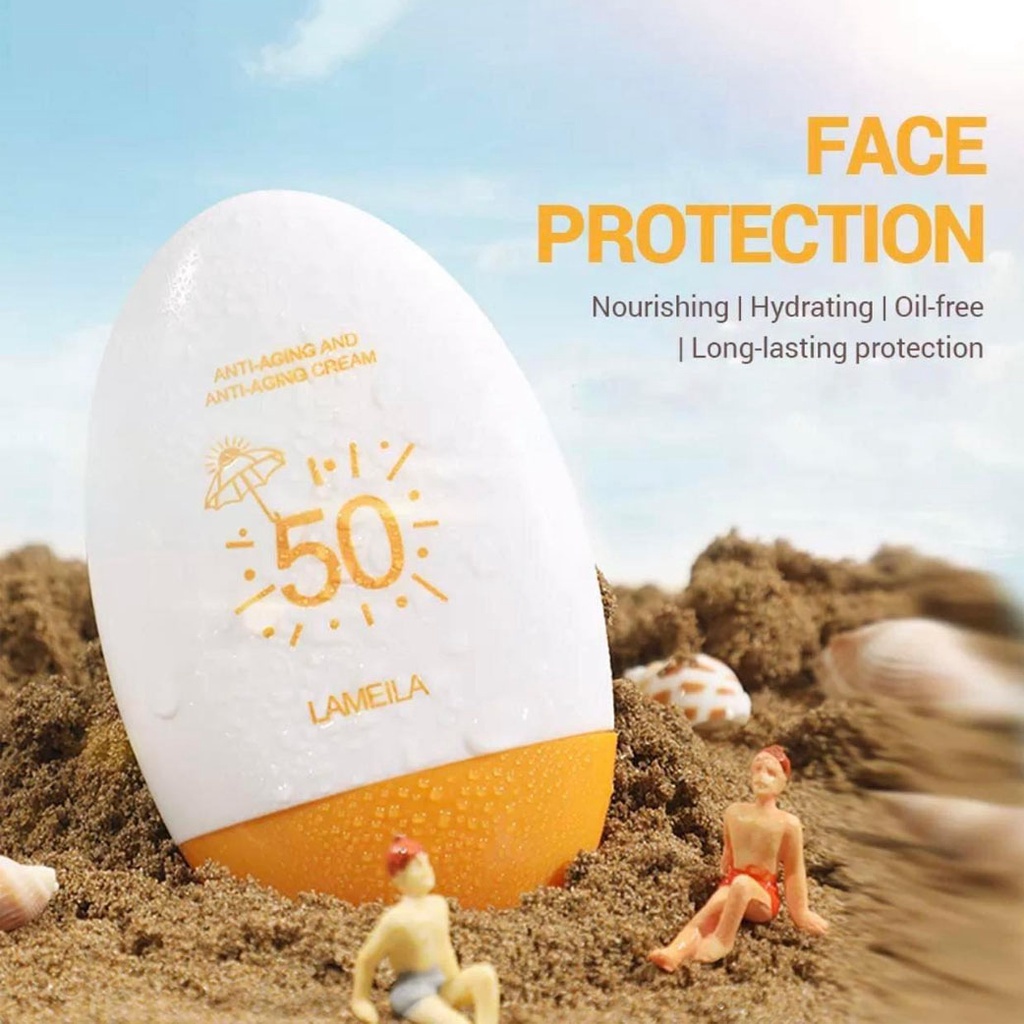 ( BISA COD ) Lameila 3053 Sunblock Wajah dan Badan SPF 50 pa +++ SunScreen Wajah-4