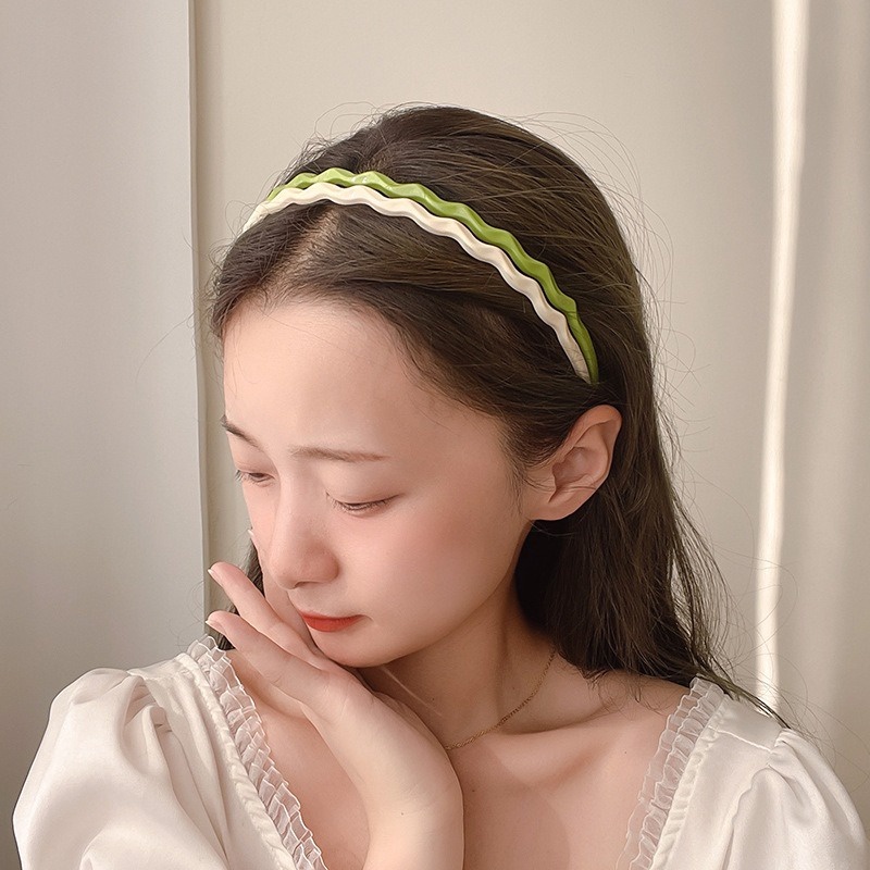 3SP | ART71 Bando Korea Polos Glossy Zig Zag Candy Aksesoris Rambut Wanita Korean Headband