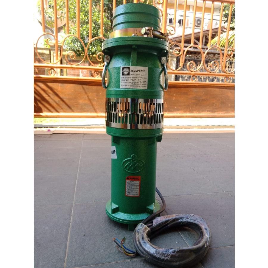 MAXPUMP QY100-12-4 Mesin Pompa Celup 5.5hp 6inch Submersible water pump pompa celup tambak udang untuk kolam