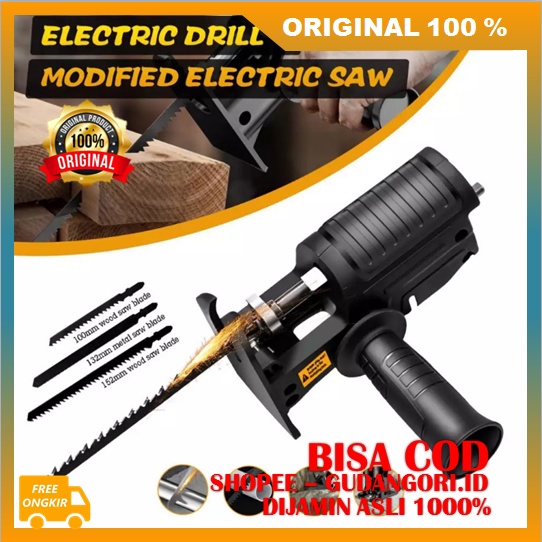 Electric Drill Converter Gergaji Bor Solusi Mengubah Bor Listrik Tangan Menjadi Mesin Gergaji Potong