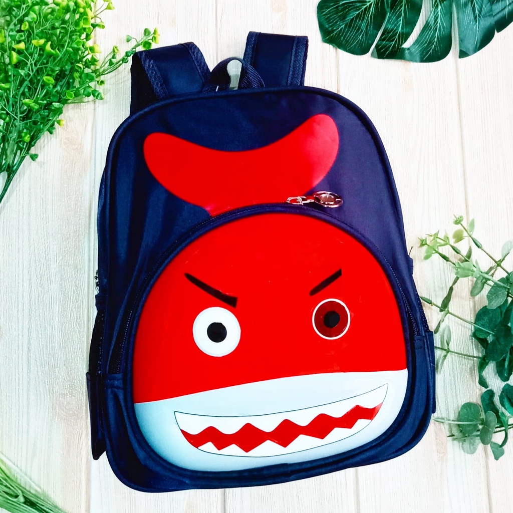 Tas Ransel Sekolah Anak PG TK PAUD Motif Lucu Keren Import Karakter Hewan Timbul 3D Premium