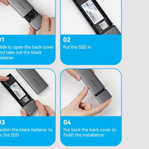 Vention SATA HDD SSD 2.5" Enclosure Case External - SATA
