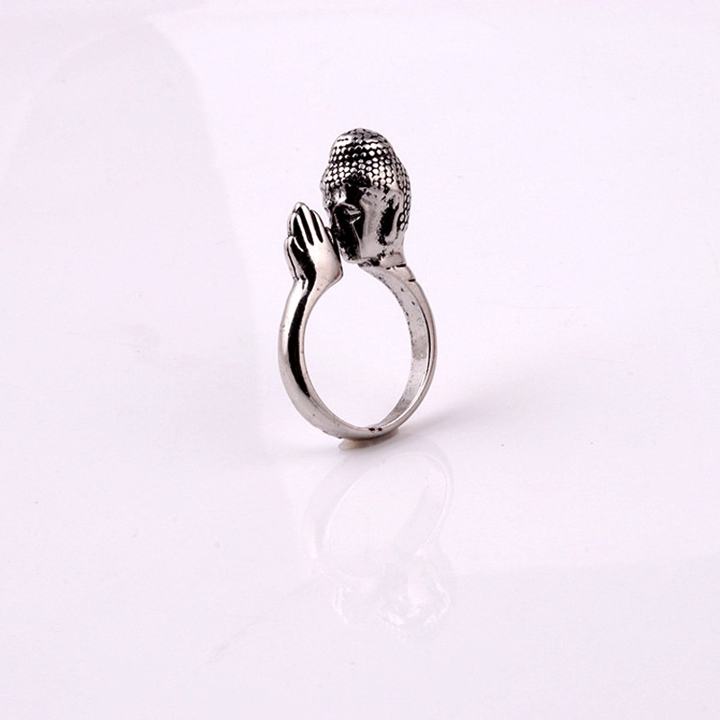 Cincin Kepala Buddha Model Terbuka Dapat Disesuaikan