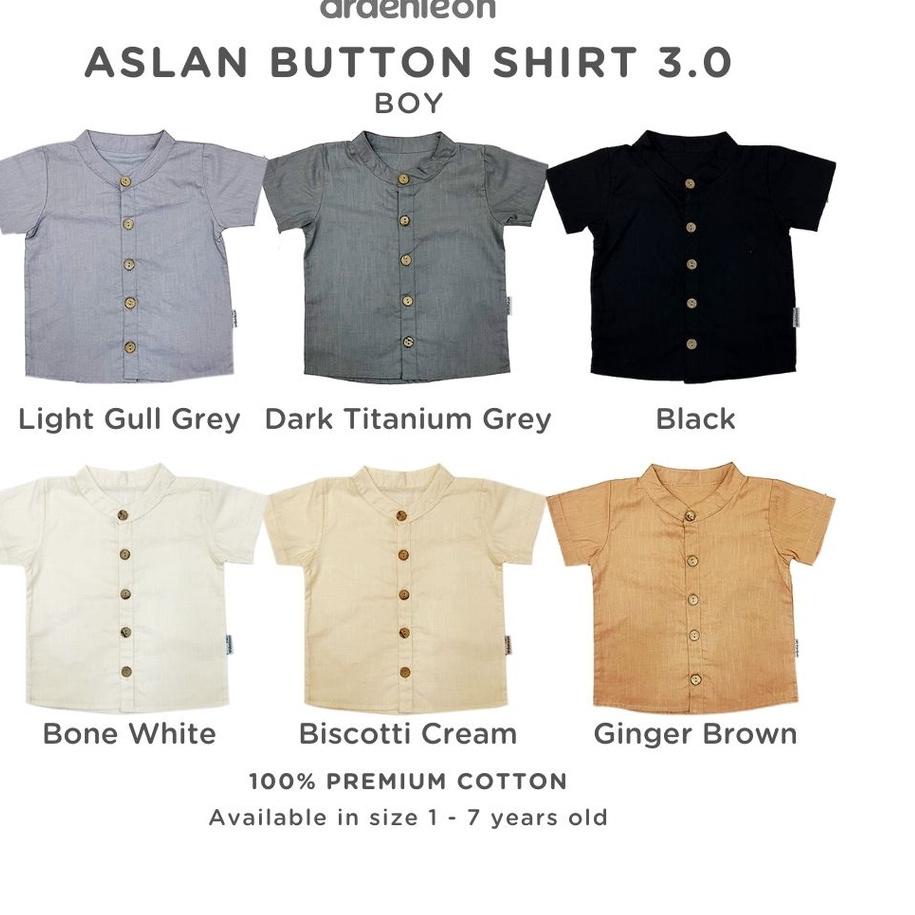 TREND KEKINIAN ARDENLEON Boys Aslan Button Shirt 3.0 Atasan Anak (1-7 Yr) ⁂ 878