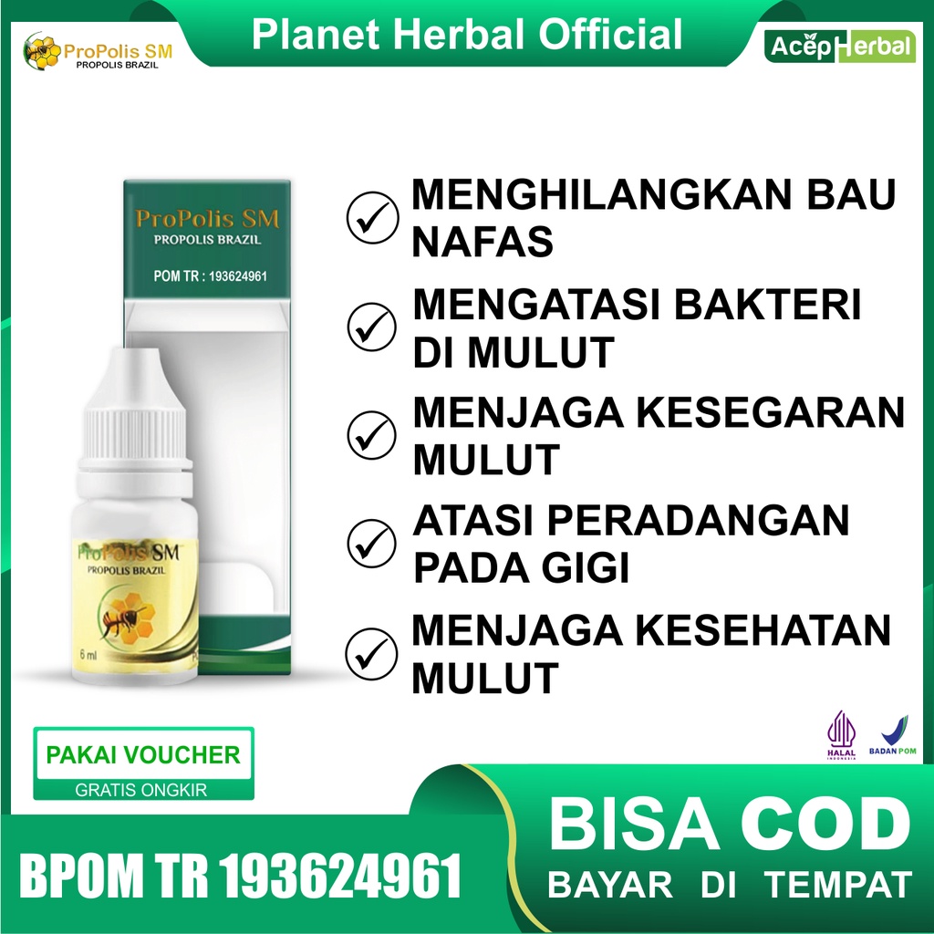 Obat Gusi Bengkak & Berdarah Propolis SM Obat Kumur Gusi Berdarah Bisa Untuk Anak & Dewasa