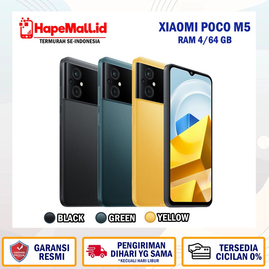 XIAOMI POCO M5 RAM 4/64 GB GARANSI RESMI TERMURAH