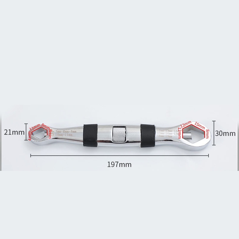 Kunci Ring Pas Rachet Universal/Kunci Pas Double-Head Key Ratchet/Double Head Adjustable Wrench