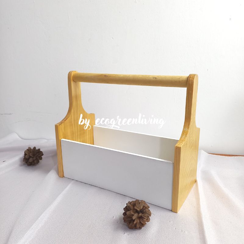 Tempat Botol / Wooden Botol Caddy / Rak Botol Kayu