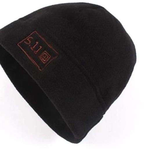 Topi Kupluk 5.11 Import; Tutup Kepala Kerpus Gunung Hangat 511 Boonie - Hitam