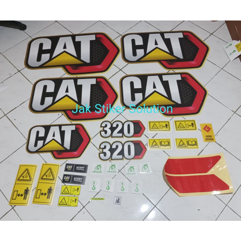 Stiker Excavator Caterpillar Cat 320 Sticker Alat Berat