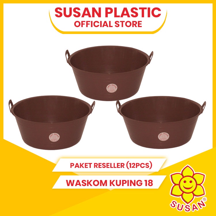 (12PCS) Waskom Kuping 18 - Baskom Plastik - Baskom Cuci Piring - Baskom Kuping