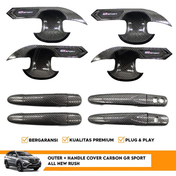 Outer + Handle Mobil Rush Black Carbon GR SPORT cakep elegan