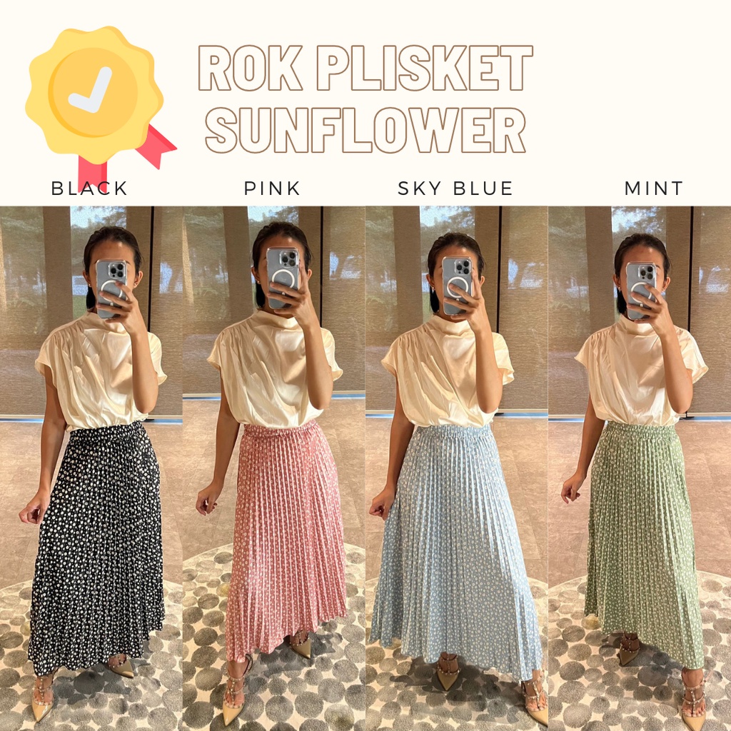 MBL Rok Plisket Motif Bangkok / Pleated Skirt