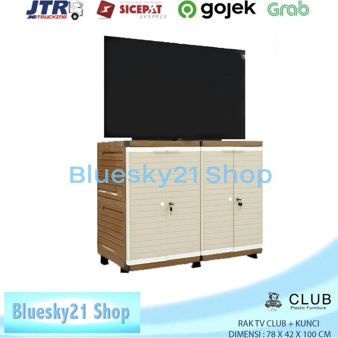 RAK TV DENGAN KUNCI / RAK TV PLASTIK CLUB / RAK TV BUFFET DENGAN KUNCI