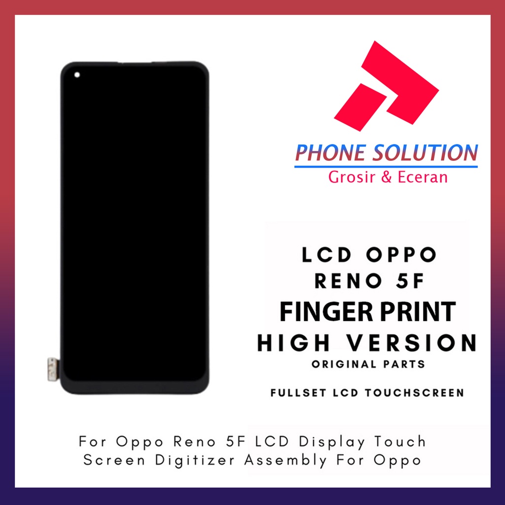 LCD Oppo Reno 5F Support FINGER PRINT ORIGINAL 100% Fullset Touchscreen - Parts Kompatible Dengan Produk Oppo // Supplier LCD Oppo - Garansi 1 Bulan