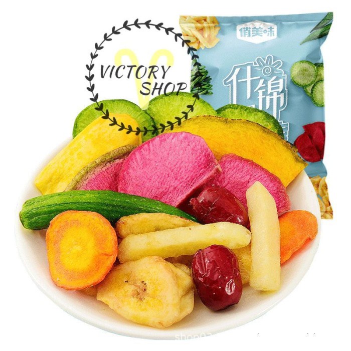 

(BESTSELLER) Cemilan Snack Crispy Buah Sayuran Kering 125gr