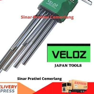 VELOZ- Kunci L Panjang Veloz - 1 Set 9 pcs ORIGINAL
