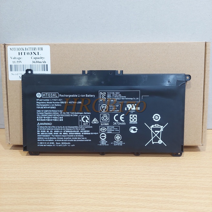 Baterai HP 14s-dk0073AU 14s-dk0074AU 14s-dk0075AU (HT03XL) -HRCB