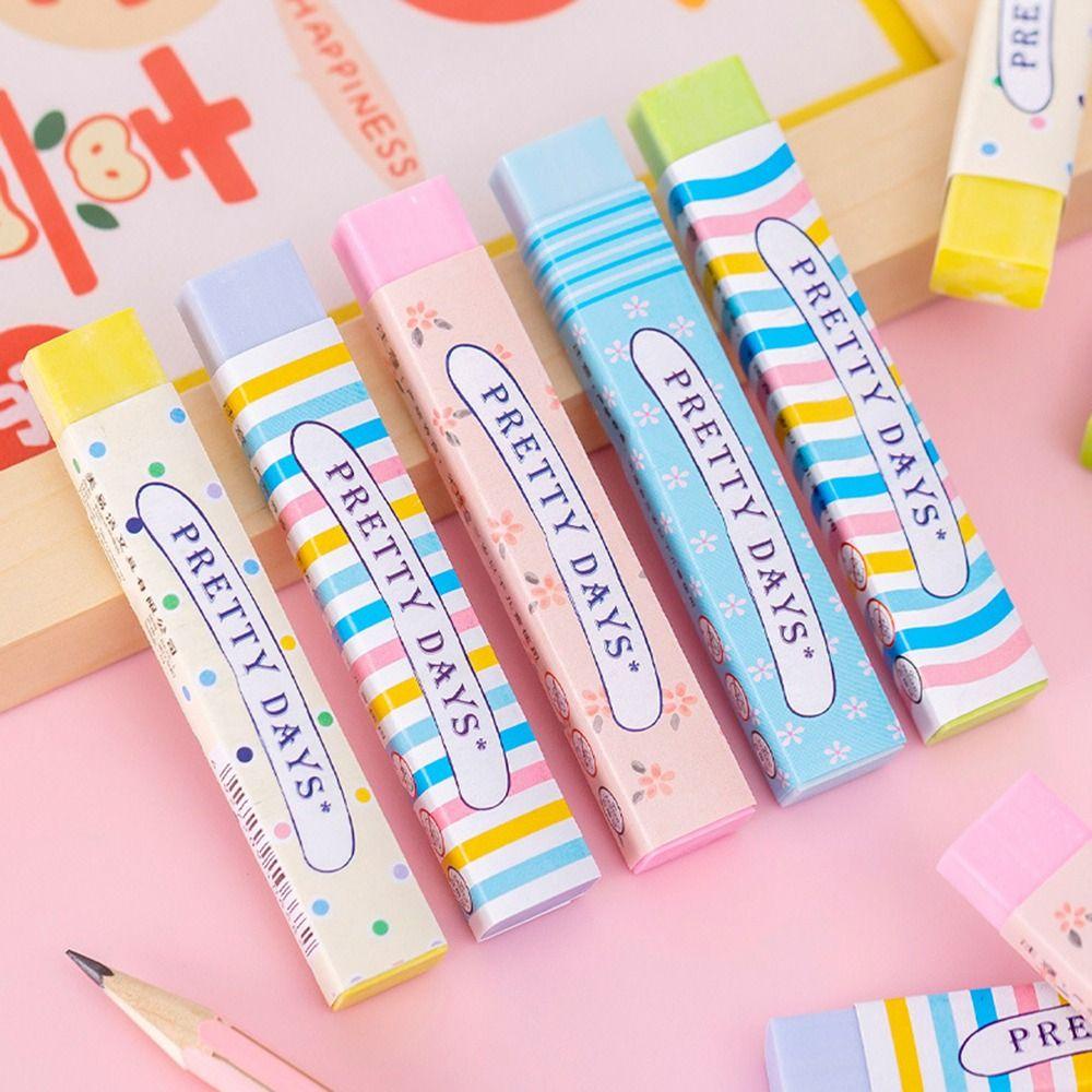 R-flower Long Strip Eraser Siswa Profesional Untuk Anak Kids Novelty Perlengkapan Kantor Sekolah