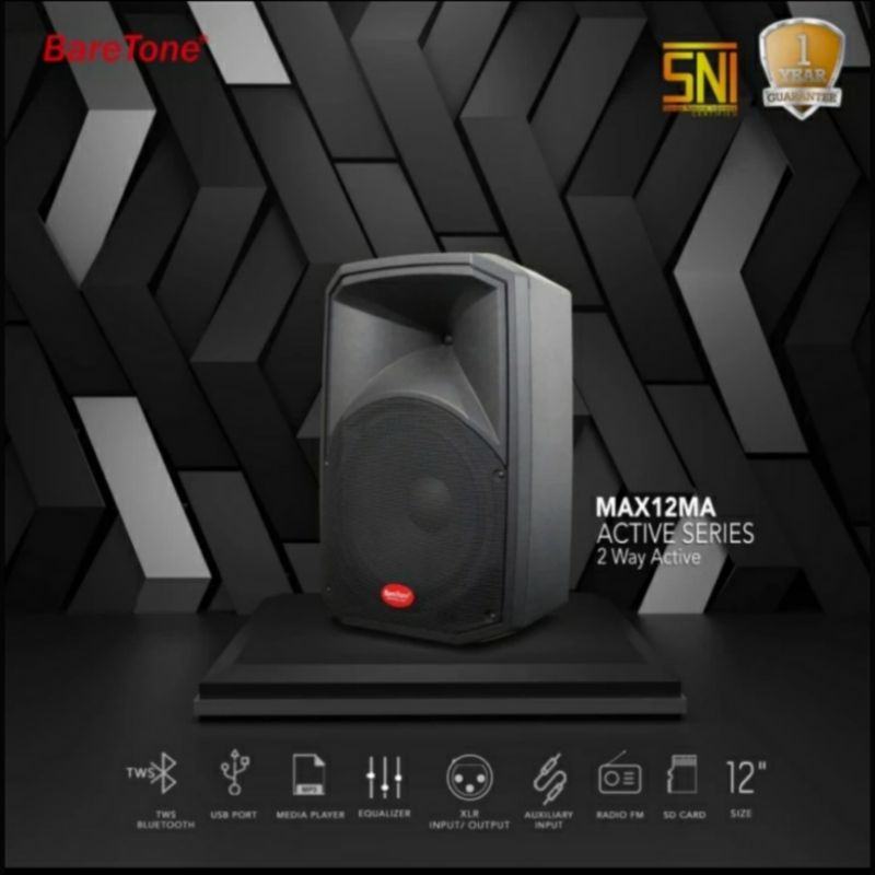 speaker aktif 12 inch original baretone max12ma speaker active karaoke 12 inch