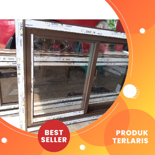 Kusen Jendela sliding geser aluminium ukuran 60x80