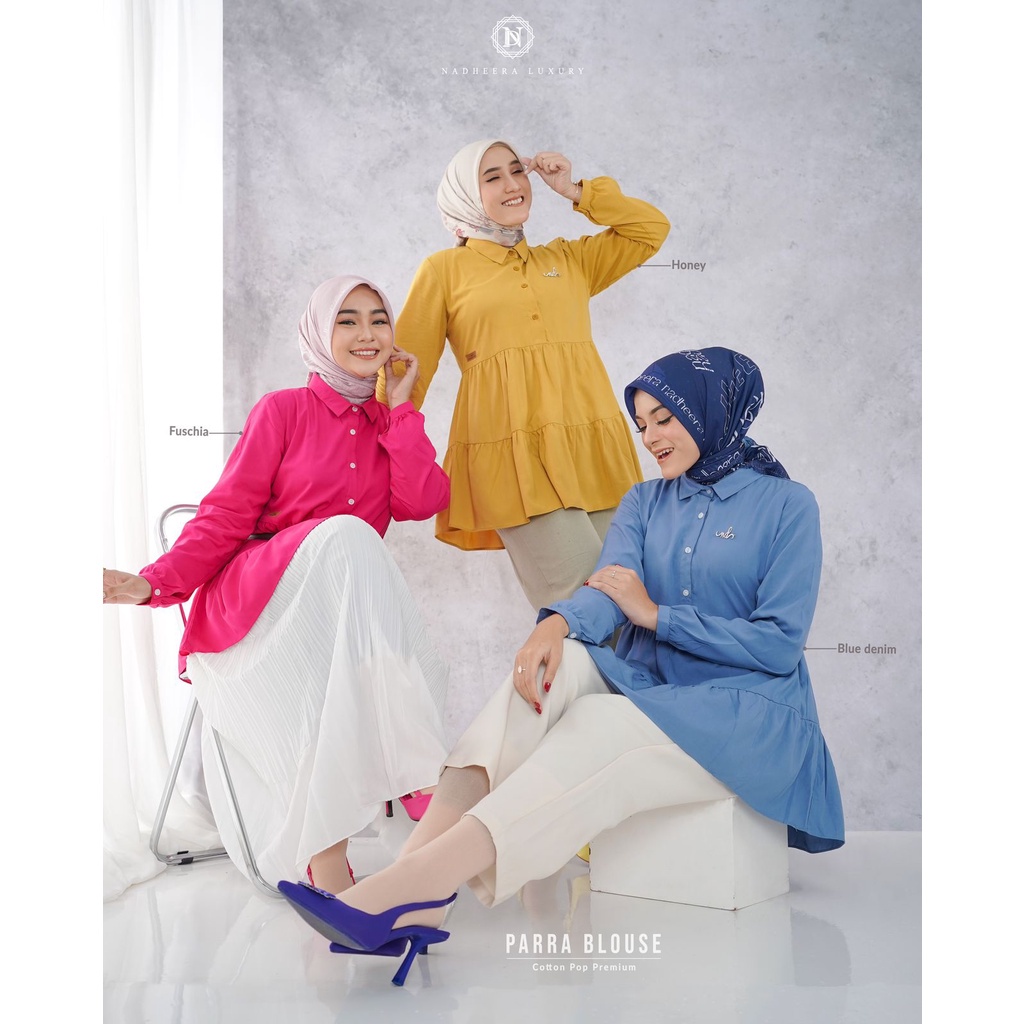 ATASAN WANITA BLOUSE WANITA NADHEERA PARRA BLOUSE BY NADHEERA LUXURY NADHEERA LUXURY OUTFIT