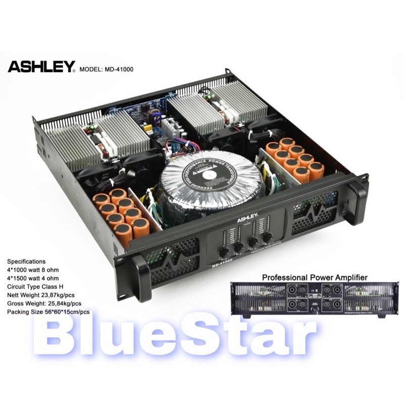 Power Ashley MD 41000 Original Amplifier 4 Channel Class H