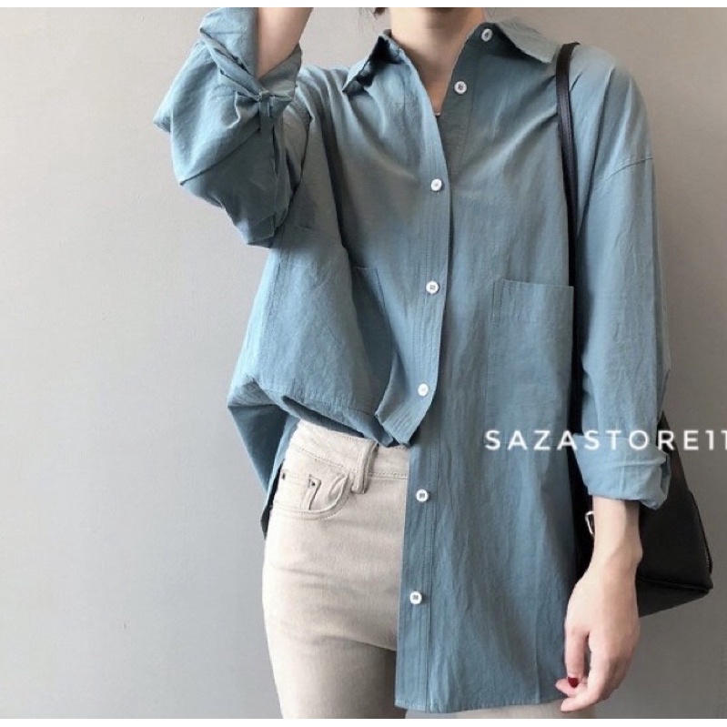 Kemeja Linen Oversized - Oversize Shirt-OVERSIZE DENIM