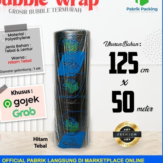

BUBBLE WRAP ROLL DKM PLUS HITAM PREMIUM SIZE 125 CM x 50 M