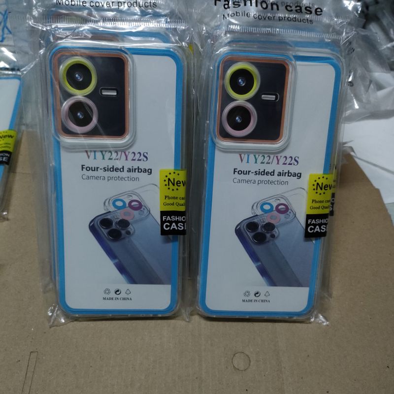 Softcase Vivo Y22 2022 Silikon Casing Selicon Case Bening Terasfaran Transparan Pelindung Pro Camera