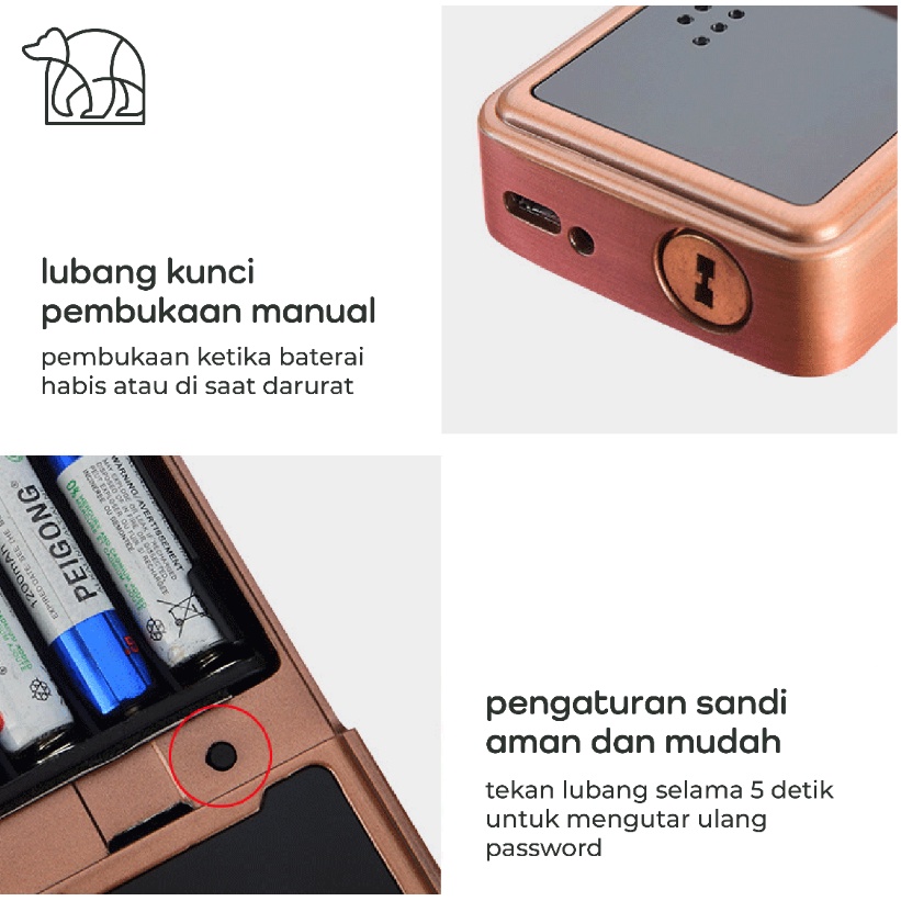 【IKONE】ZORO Home Digital Smart Door Lock TUYA fingerprint kunci pintar kunci pintu sidik jari digital code security electronic door lock kunci pintu fingerprint gagang pintu rumah kamar gagang pintu elektronik digital