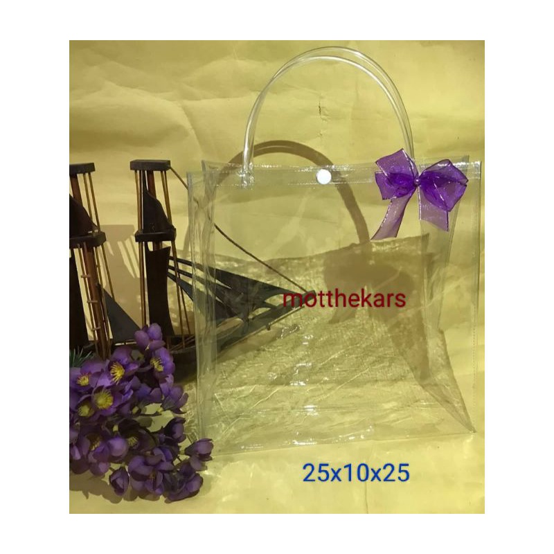 Mika Transparant Tas Tenteng Varian size transparan tas hampers banyak ukuran by Chikoisme gentong bdg