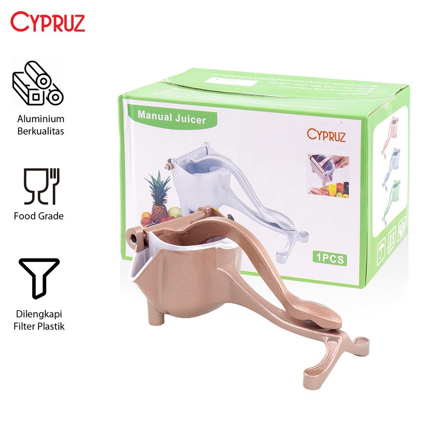 Perasan Jeruk Manual Juicer Rose Gold Cypruz CS-0090 Aluminium