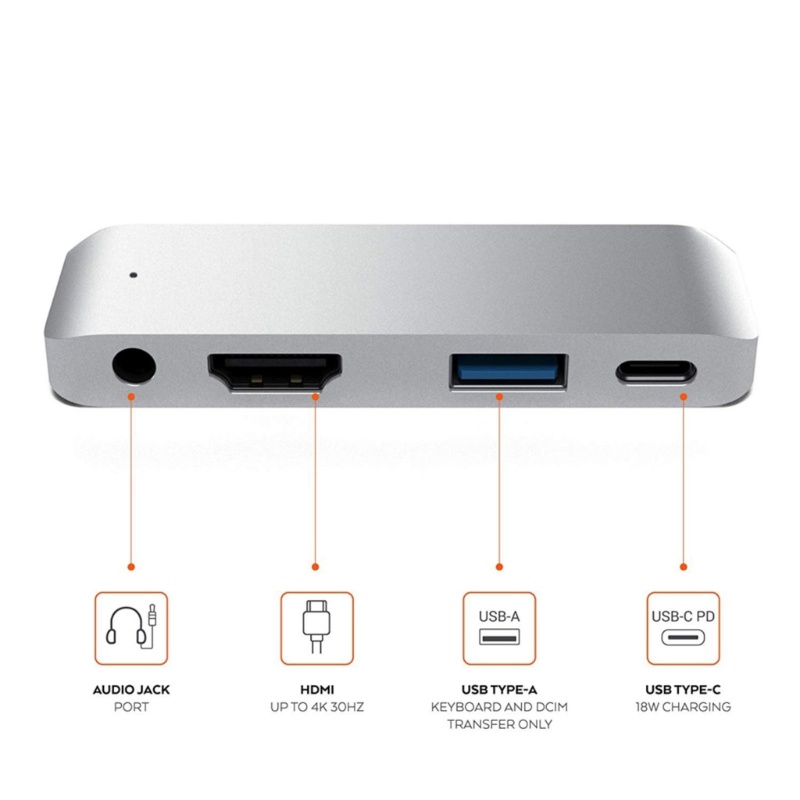 Cre Adapter Hub Docking Station Multi Port USB 3.0 Tipe-C Ke 3.5