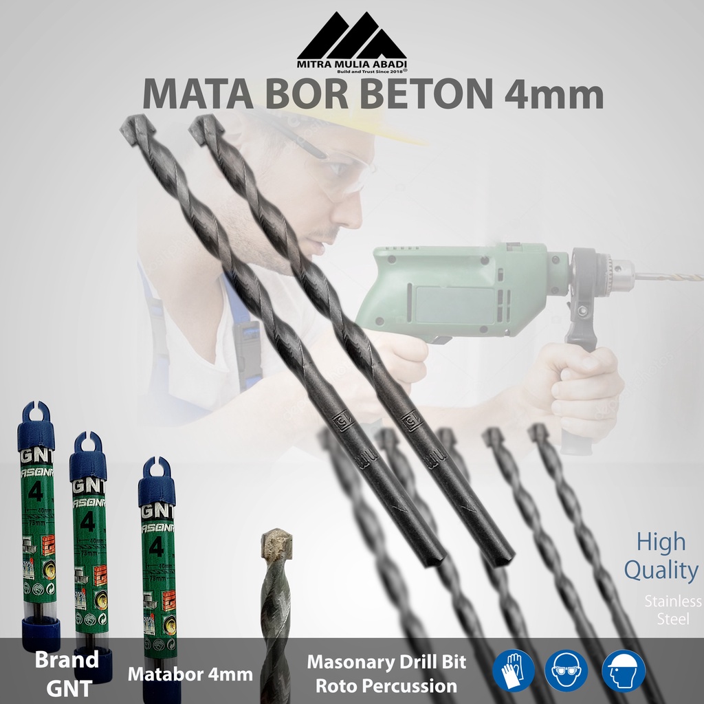 Mata Bor Beton Drill 4mm