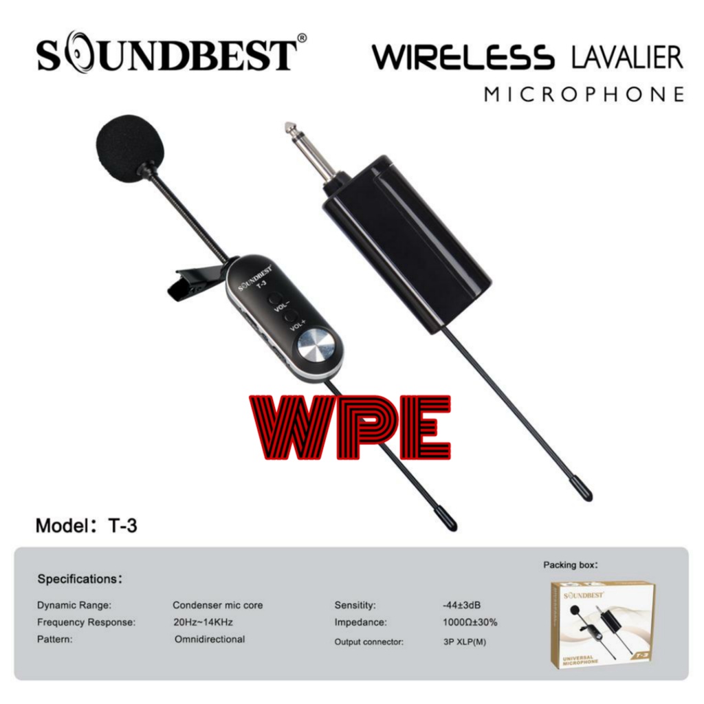 mic wireless clip on soundbest t3 original t 3 single clip on