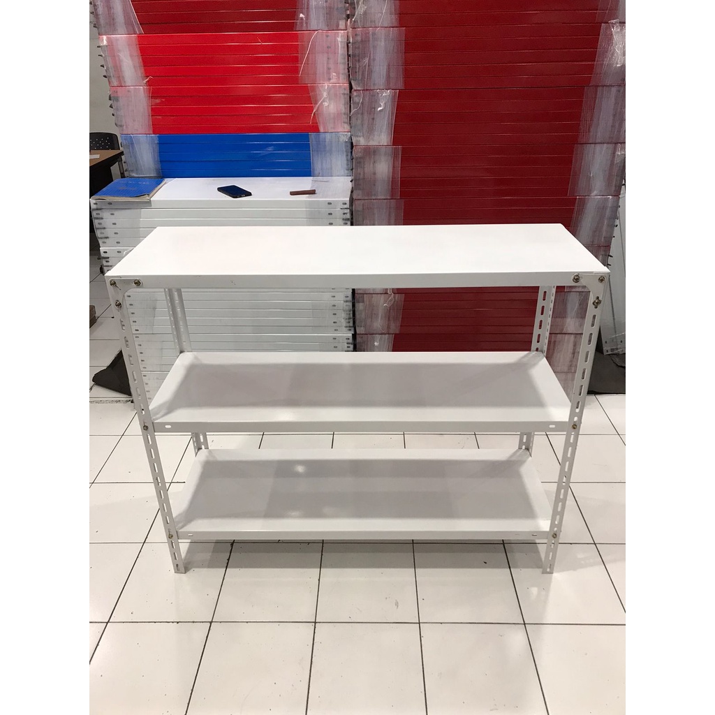 Rak besi siku 3 susun / rak serbaguna / rak barang / rak susun ukuran 40x120