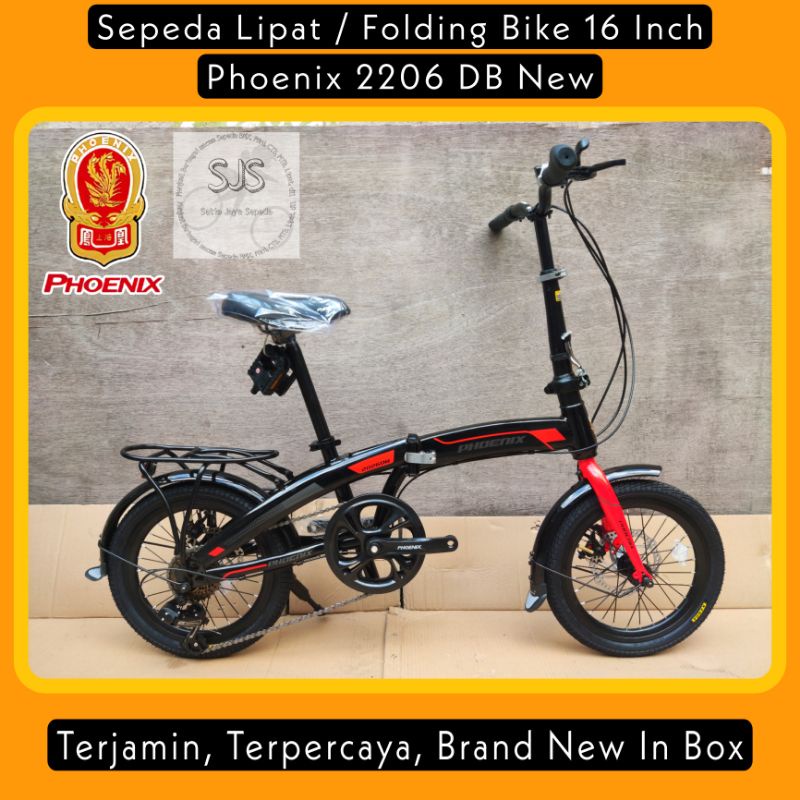 Sepeda Lipat / Folding Bike 16 Inch PHOENIX 2026 DB Steel 7 Speed New