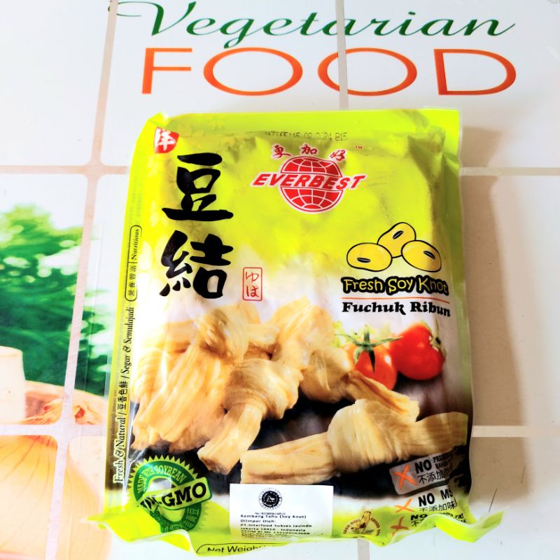 

FRESH SOY KNOT, FUCHUK RIBUN, 500g, ( FROZEN FOOD), HALAL, VEGAN, EVERBEST