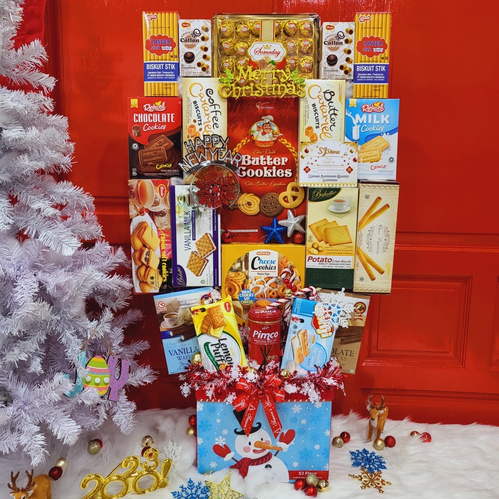 

Paket Dekorasi Hampers Natal Christmas Parcel Hadiah Kue Kering 310