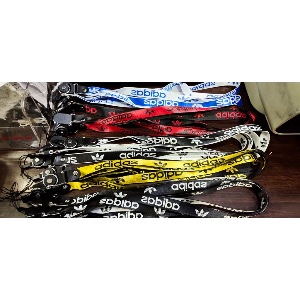 TALI GANTUNGAN LANYARD MODEL MERK HP ANDROID PANJANG 50CM BRAND TERNAMA