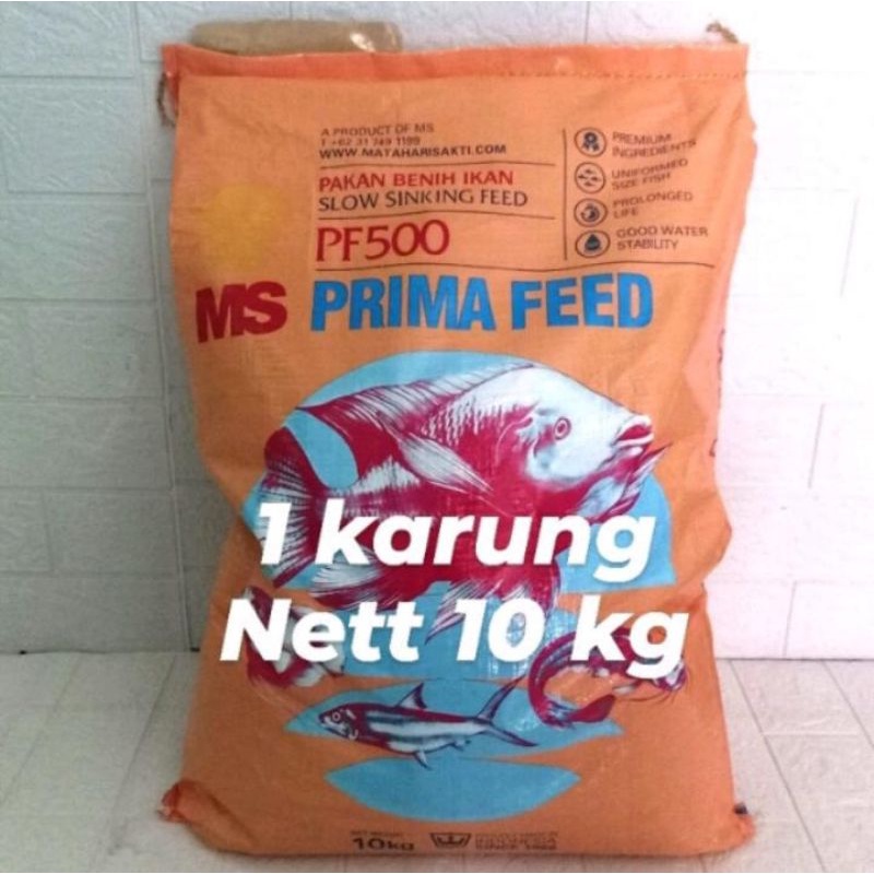 Pelet Pakan ikan PF 500, 10 kg, Cupang Guppy Benih Lele Nila Gurame