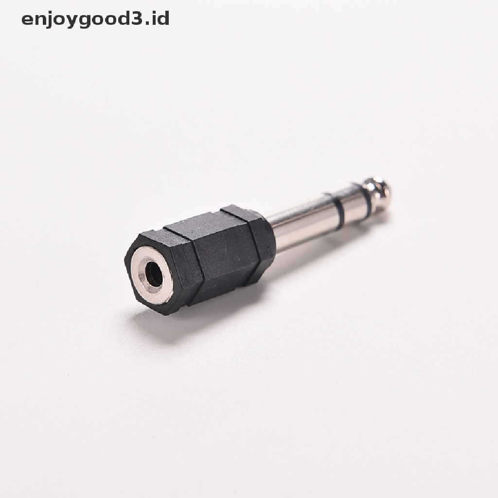 1pc Adapter Jack Audio Stereo Mini 6.5mm 1 / 4 Male Ke 3.5mm 1 / 8 Female Adapter Konverter Jack Audio Stereo 6.5mm 1 / 4 Male Ke 3.5mm 1 / 8 Female Untuk Mic Tas Ransel Wanita Bahan Kulit Pu Warna Polos