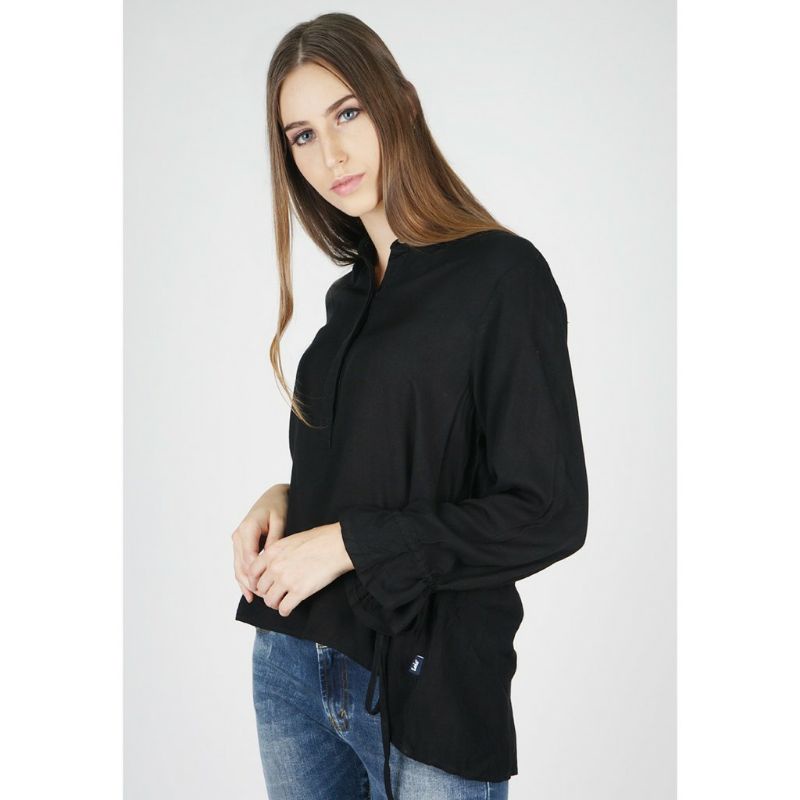 KC572 KEMEJA BLOUSE LOIS GIRL. ORIGINAL HITAM