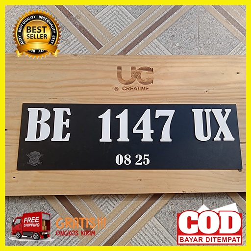 Plat Nomor Mobil Timbul 1 Set / Plat Nomor Mobil Aklirik / Plat Nomor Mobil Variasi / Plat Nomor Mob