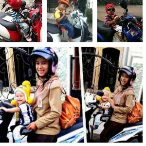 kursi bonceng boncengan anak motor matic / bebek - Biru